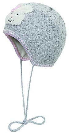 Döll Baby-Mädchen Inka Bindemütze Strick Mütze, Grau (Light Gray Melange 8100), 47