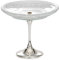 H.Bauer jun. Konfektschale Ø 15 cm - kleiner Glasteller mit hohem versilbertem Fuß - runde flache Glasschale - ideal für Snacks, Pralinen, Obst oder als Dekoschale