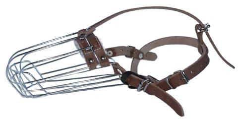 Maulkorb aus Metalldraht für Collie, Windhund und ähnliche Hunde (Braun, 3D)