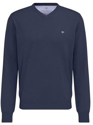 FYNCH-HATTON Pullover aus Baumwolle mit V-Ausschnitt