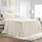 Lush Decor Ella Vintage Chic Rüschen Spitze Tagesdecke Elfenbein Bauernhausstil Leicht 3-teiliges Set Queen