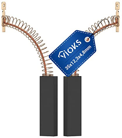 VIOKS 2x Motor Kohlebürsten für Waschmaschine Ersatz für 00154740 Motorkohlen Bosch 4,8mm AMP/Kohlen für Elektromotor Wäschetrockner Siemens