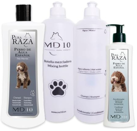 MD10 Shampoo e Balsamo per Lagotto Romagnolo - Per Cani a Pelo Lungo - Sciogli Nodi - Per il Riso