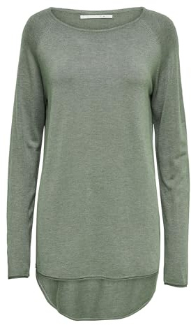 ONLY Damen Onlmila Lacy L/S Long Knt Noos Strickpullover, Chinois Green/Detail:w. Melange, XXS EU