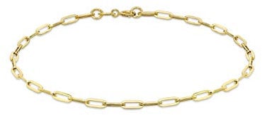 CARISSIMA Women's 9ct Yellow Gold 2.3mm Elongated Cable Chain Bracelet 19cm/7.5