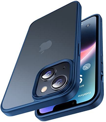 CASEKOO Matt Power für iPhone 14/13 Hülle [TOP Militärschutz] Stoßfeste Kratzfeste Schutzhülle (Anti-Fingerabdruck) Dünne Griffige Mattierte Handyhülle iPhone 14/13 Case Slim, Blau