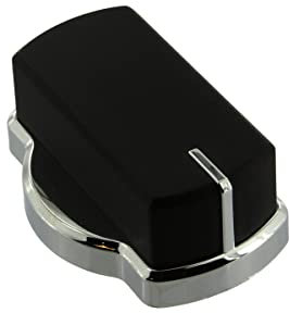 Paxanpax PCK514 Compatible for Stoves, Belling, New World GHU60GE MK2 ST Type Black & Chrome Knob Assembly