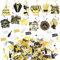 Silvester Deko, Streudeko Silvester, New Year Decoration, Silvester Deko Tisch, Folie Konfetti in der Farbe Gold, Konfetti Happy New Year, Neujahr Deko, Deko Silvester Party