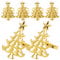 UPKOCH Weihnachtsbaum Serviettenringe Aus Metall - 6 Stücke Gold Baum Ringe Dekorative Für Weihnachten Feiertag Esstisch Golden