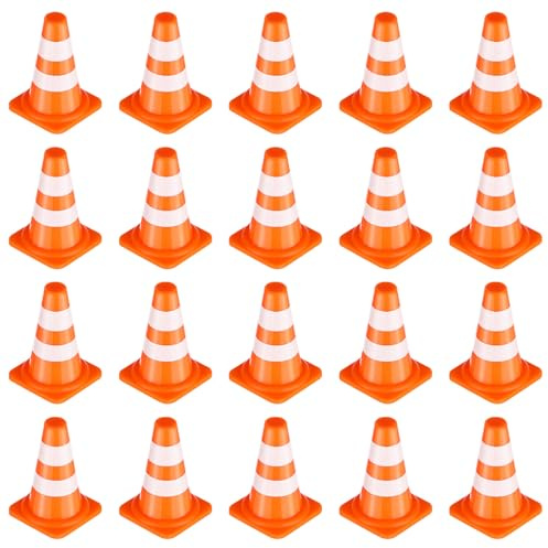 Gadpiparty 50pcs Mini Traffic Cones, Toy Traffic Cones, Barricade Simulation Educational Toy for Kids Safety Awareness and Parent-Child Interaction