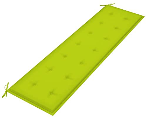 WIFESE Gartenbank-Auflage Hellgrün 180x50x3 cm Stoff Sitzkissen Bank Bankauflage Sitzkissen Outdoor Sitzpolster Bank Sitzauflagen Gartenmöbel Universellen Design Geeignet für Gartenbänke im Freien