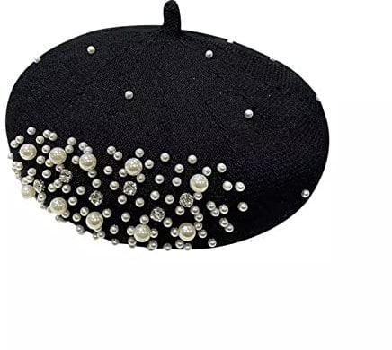 Damenhut Frauen Leinen Baskenmützen Hut Frühling Künstler Maler Hüte Mode Perle Sommer Barett Dame atmungsaktiv Sommer Weibliche achteckige Sonnenkappe Party Outdoor Warme Hut Geschenk