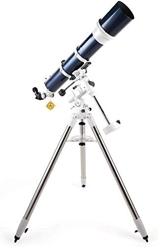 Teleskop 1000 Brennweite und 120 mm Blende Astronomisches Refraktor Teleskop mit Stativ und 6x30 Sternfinder für professionelle Astronomieanfänger, blau_F