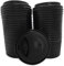 Siptown Hot Paper Cup Lids 200 Count Dome Lids Hot for Beverages, Coffee, Tea | Bulk Quantity for Restaurants & Coffee Shops | Easy Sipping Plastic Lids (8oz - Black)