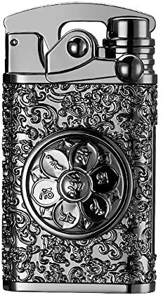 GADATOP Elektrisches Feuerzeug Sturm- und USB-Wiederaufladbares Lichtbogen-Feuerzeug mit Windschutz und Personalisierung in Schwarz