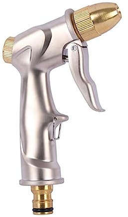 KOMUNJ 100% Metall Hochdruck Gartenbrause, Hochdruck Power Wasserpistole Garten Hochdruck Gartenbrause Gartenschlauch-Spritzpistole, für Garten Bewässerung, Autowaschanlagen Einfacher
