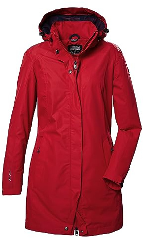 killtec Damen Funktionsjacke/Outdoorjacke mit abzippbarer Kapuze KOS 44 WMN PRK, rot, 48, 41284-000