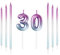 Mciskin 30th Birthday Number Kerzen Dekorationen Bunte 30 Kerze mit Rosa Lila Lange Kerzen Kuchen Kerzen Kuchen Topper Dekorationen für Jungen Mädchen Männer Frauen Geburtstagsfeier Hochzeit Jubiläum