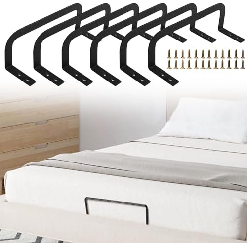 HAMON rutschfest Matratzenhalter 6 Stück Rutschfester Matratzenstopper, Matratzenhalter für Bettrahmen, Schraubbar, Matratzenhalter Gegen für 10–30 cm Große Matratzen