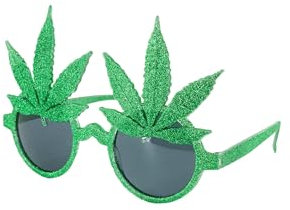 Brille Marihuana grün