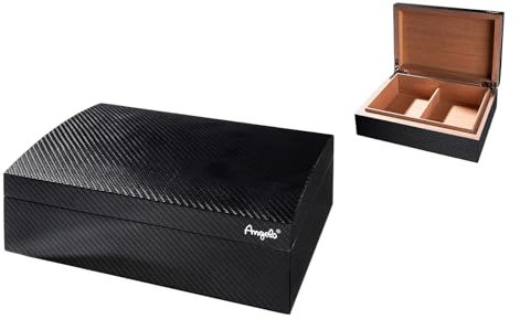 Angelo Humidor Echt Carbon Furnier 31,5x23x12cm