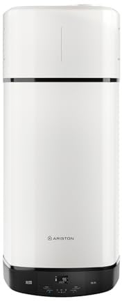 Ariston Nuos Plus S2 Wifi- Termo 80 Litros con Aerotermia, Calentador de Agua Bajo Consumo Silencioso Control Remoto App Móvil 50.6x52x117.6 Fabricado para Instalación España Eficiencia A+ Rango(A+/F)
