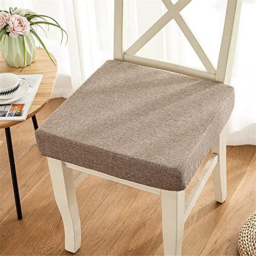 SUCADA Memory-Schaum-Sitzkissen für Sessel, rutschfestes Sitzkissen, bequemes Stuhl-Sitzpolster für drinnen und draußen, Auto, Büro, Sofa (50 x 50 x 5 cm, Curry)