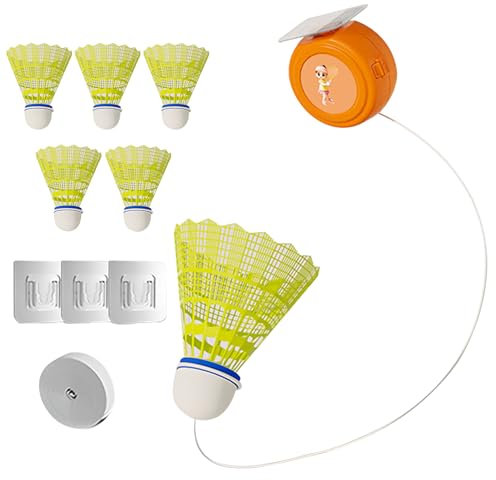 itrimaka Badminton-Rebound-Trainer, Einzel-Badminton-Übungsausrüstung, verstellbares Badminton-Selbstlern-Trainingsgeräte-Set für Erwachsene und Kinder