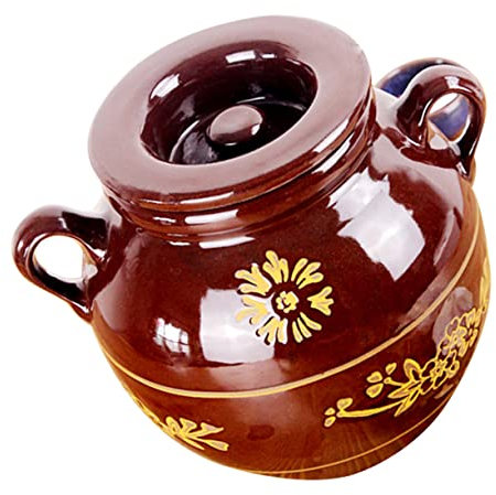 MAGICLULU Speicherhalter 1stk Schmalz Kann Kaffee Vorratsbehälter Porzellan Kochtopf Keramik Tragbar Gaiwan Fettsieb