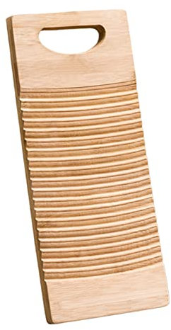 Pomurom ASSE per Lavare a Mano in Legno di Bamboo, ASSE Lavapanni per Lavatoio, ASSE per Lavare i Panni a Mano, ASSE Lavapanni a Mano per Pulizia dei Vestiti Bambini e Biancheria Intima