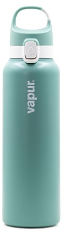 Vapur Chill Double Wall Insulated Reusable Water Bottle with Lockable Lid, Keeps Drinks Cold or Hot, Hydration On The Go, Ideal for Traveling, Hiking or Camping, BPA Free, 20 Ounce, Sea Glass Green