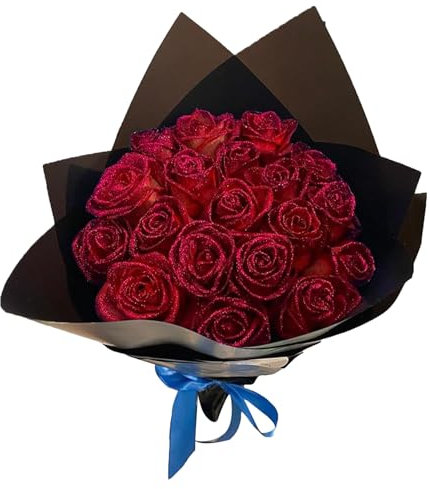 smai Bouquet de roses artificielles | Fleurs éternelles romantiques en mousse | Bouquet de mariage à faire soi-même pour anniversaires, fiançailles, fêtes à la maison