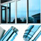 QOQIDUN One Way Window Film Heat Reflective Privacy Self Adhesive for Glass Windows, Anti Glare UV Sun Blocker Mirror Window Tint Film for Home and Office (Blue-Silver, 60x200cm)