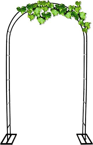 Garten-Metallbogen, verstellbare Breite und Höhe, Rosenbögen, Torbogen für den Außenbereich, Blumenständer, Rahmen für Verschiedene Kletterpflanzen, Rosen, Ranken, Hochzeit, Gartendekoration, B3,5 m