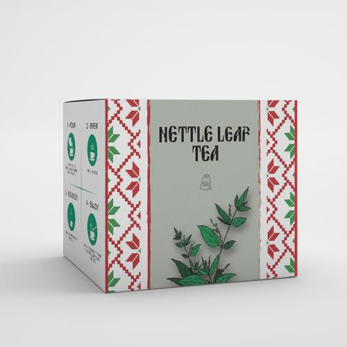 Nettle Leaf Tea by Amelia Rose | 50 Tea Bags | Caffeine free | 100% Pure Bulgarian Nettle Leaf Tea