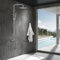 IMEX - Columna Ducha Exterior Acero Inoxidable | Ducha de Jardín Exterior de Acero S.316 para Terraza | Conjunto de Grifería con Agua Fría y Caliente para Piscina con Alcachofa | Serie Moscú