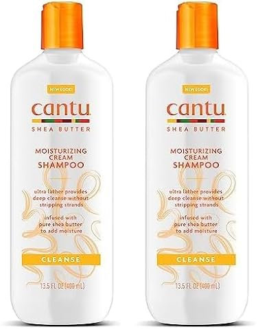 Cantu Sheabutter Feuchtigkeitsspendende Creme Shampoo 400 ml (Packung mit 2)