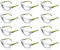 Baymax S-900 Curved Pack of 12 UV Protective Safety Glasses Chemical Splash Resistant Clear Wrap-Around Lenses Anti-Fog Scratchproof CE Certified and EN 166 Compliant (Clear)