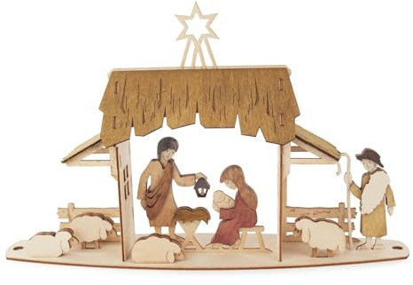 Rudolphs Schatzkiste Bastelset Lichterbogen Motiv Krippe für Teelichte BxHxT 56x40x10cm NEU Schwibbogen Leuchterbogen