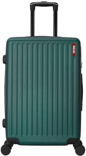 TROLLEY ADC - Valise Moyenne Soute 65x41x26 cm - Rigide, Légère 3 Kg - 65 litres - 4 Doubles Roues Silencieuses - Maniable, Pratique et Étanche - Collection Urbanite Vert Sapin