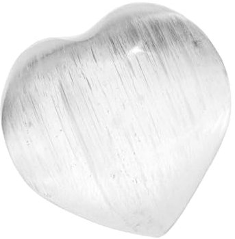 NKlaus Kleines Selenit Herz 5,5 cm – Handpolierter Heilstein für Schutz, Harmonie & Meditation, spiritueller Handschmeichler zur energetischen Reinigung & Chakra-Arbeit