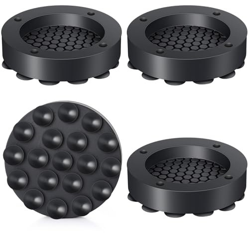 AiQInu 4 Pcs Piedini Antivibrazione Lavatrice, Gomma Antiscivolo Universale Piedini Gommine per Lavatrici, per Lavatrice e Altri Elettrodomestici, Ammortizzatori per Ridurre Rumore e Vibrazioni