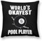 Pool Player Funny Billiards Plush Pillowcase Throw Pillow Cover Standard Size Square Cushion Covers Funny 20 x20
