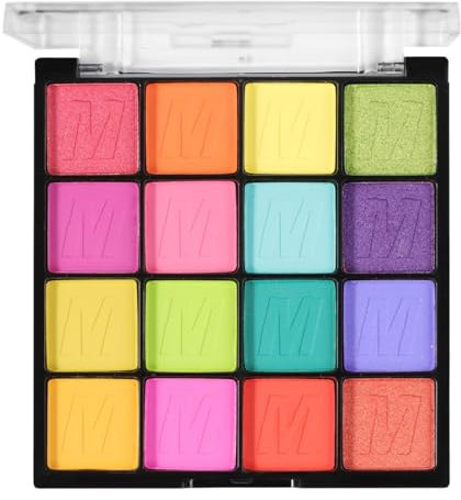 KARLOR 16 Farben Lidschatten Palette, bunt Lidschatten Matte schimmer Lidschatten Strahlend Hell farbfroh Lidschatten Gut Pigmentiert Farbbombe Eyeshadow rot grün blau lila Lidschatten langhaltend