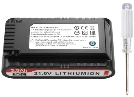 ANTIEE 3500mAh VCA-SBT90 Batterie Compatible avec Samsung Powerstick Jet VS9000, JET75, JET90, JET90E, VS20R9074S2, VS20T7551P5 Aspirateur Vacuum Cleaner 14.4V