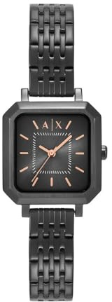 Armani Exchange Watch for Women, Quarz Dreizeigeruhrwerk und 27 mm Gehäusegröße mit Edelstahlarmband