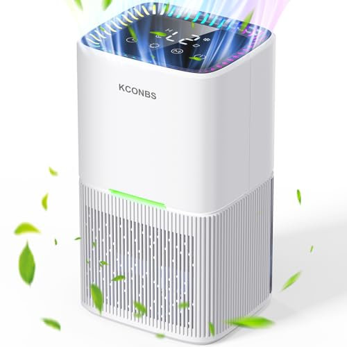 Deshumidificador 1800ML, Deshumidificadores de Humedad Eléctrico, Deshumidificador con Pantalla LED y Luces de 7 Colores, Apagado Automático, Temporizador de 24H, Ideal para Baños y Dormitorio