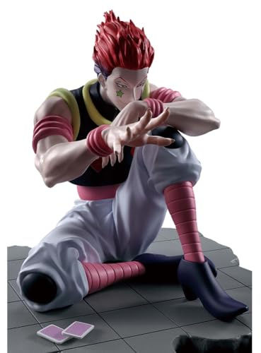 YLEAFUN Anime Hisoka Figur Sitzhaltung Statue Charaktermodell Hisoka PVC 9 cm Modell Desktop-Ornamente Geschenk FüR Fans