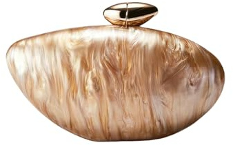 LUYYBDBG Clutch Transparente Tasche Für Damen, Modischer Trend, Kugel-acryl, Einfache Abendtasche, Damen-braun
