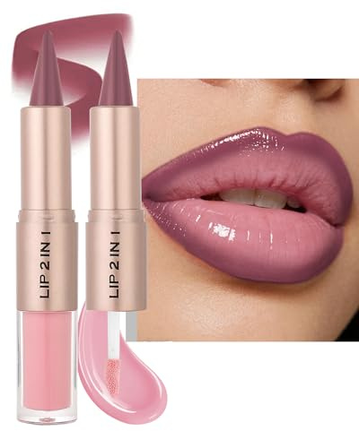 Mauve Rose Lipliner & Lipgloss, Hydration Plumping Lippenstift für Frauen